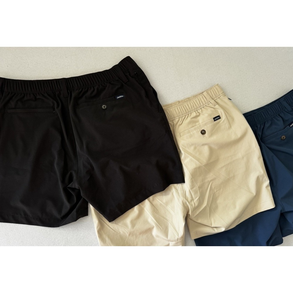 Chubbies Men's 3 Pairs Everywear Performance Shorts Black Khaki Navy Size XL NWT - Picture 4 of 4